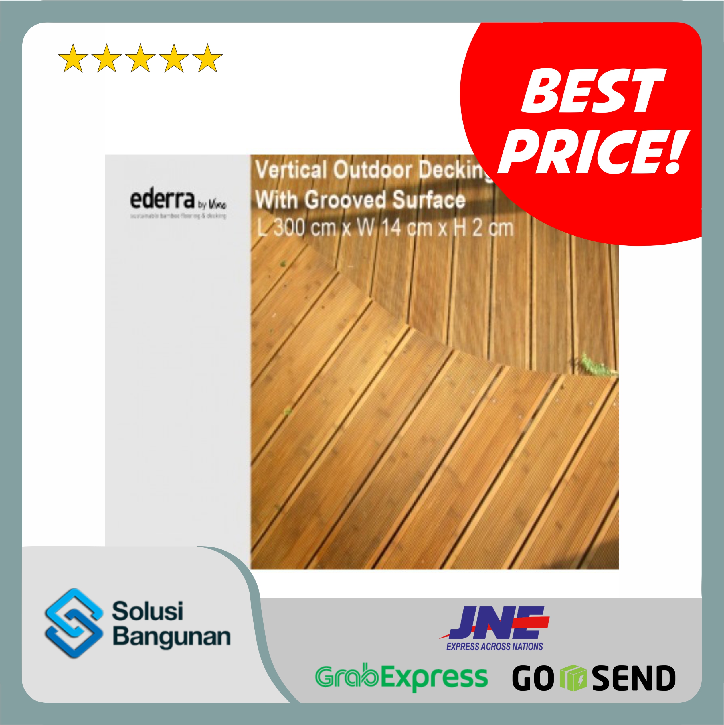 Ederra Vertical Outdoor Decking With Grooved Surface